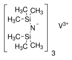 Tris(bis(trimethylsilyl))amido vanadium(III) - CAS:160261-25-6 - Tris[bis(trimethylsilyl)amino vanadium(III), Vanadium bis(trimethylsilyl)amide, Vanadium tris(bis(trimethylsilyl)amide), Tris[N,N-bis(trimethylsilyl)amide]vanadium(III), V{N(SiMe3)2}3